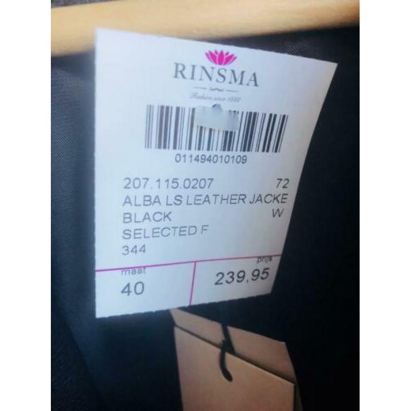 Selected Femme leren jasje, maat 40