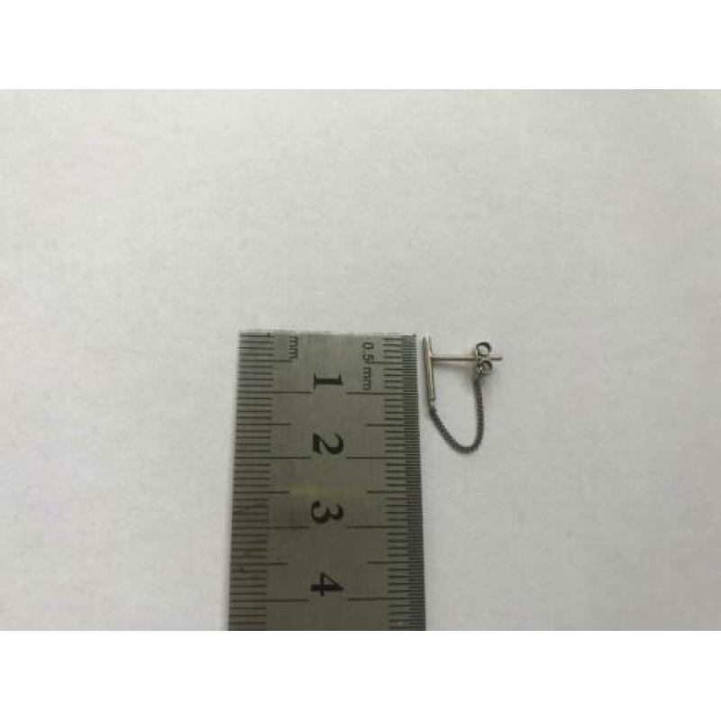 ZIlveren bar chain ear jackets
