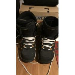 Snowboard schoenen Nitro Power Line (zwart met grijs+geel)