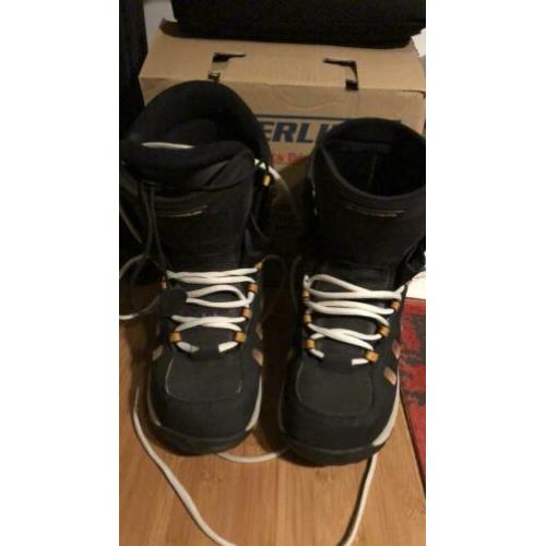 Snowboard schoenen Nitro Power Line (zwart met grijs+geel)