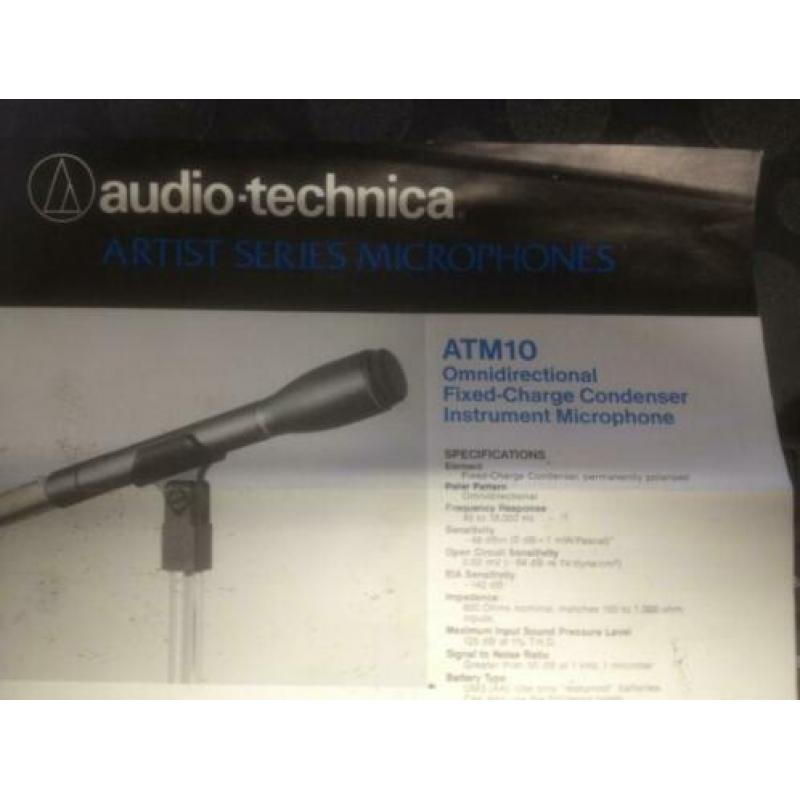 AudioTechnica 2 x ATM10 Omnidirectional Condenser Microphone