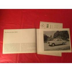 1962 Mercedes 190D Brochure USA