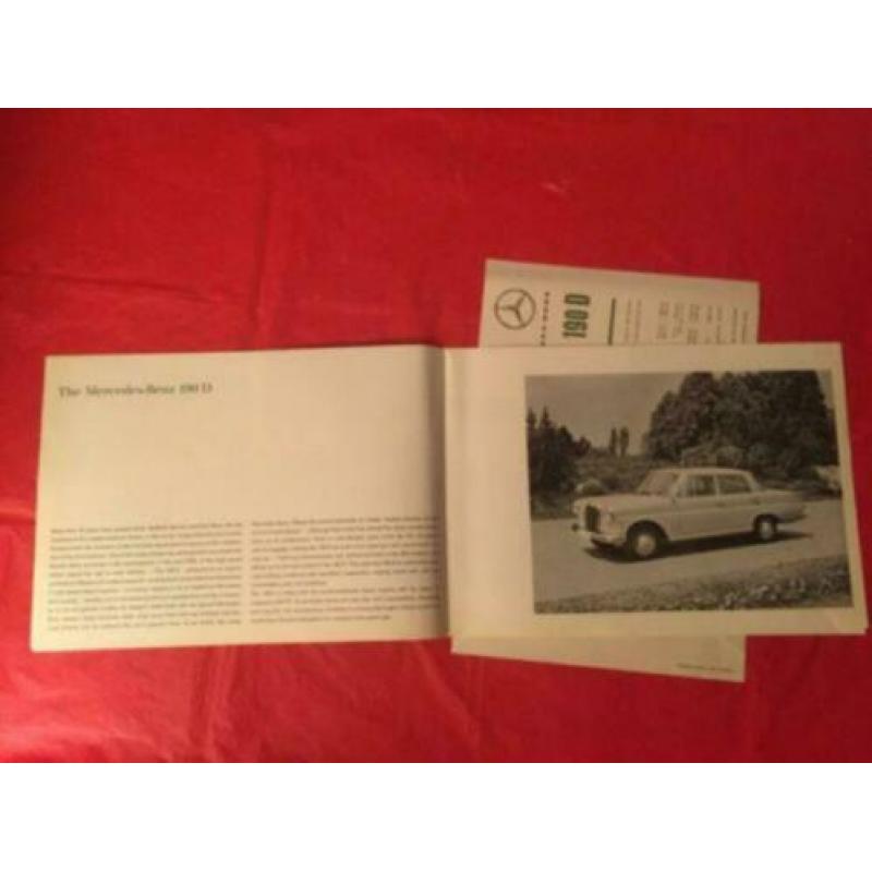 1962 Mercedes 190D Brochure USA