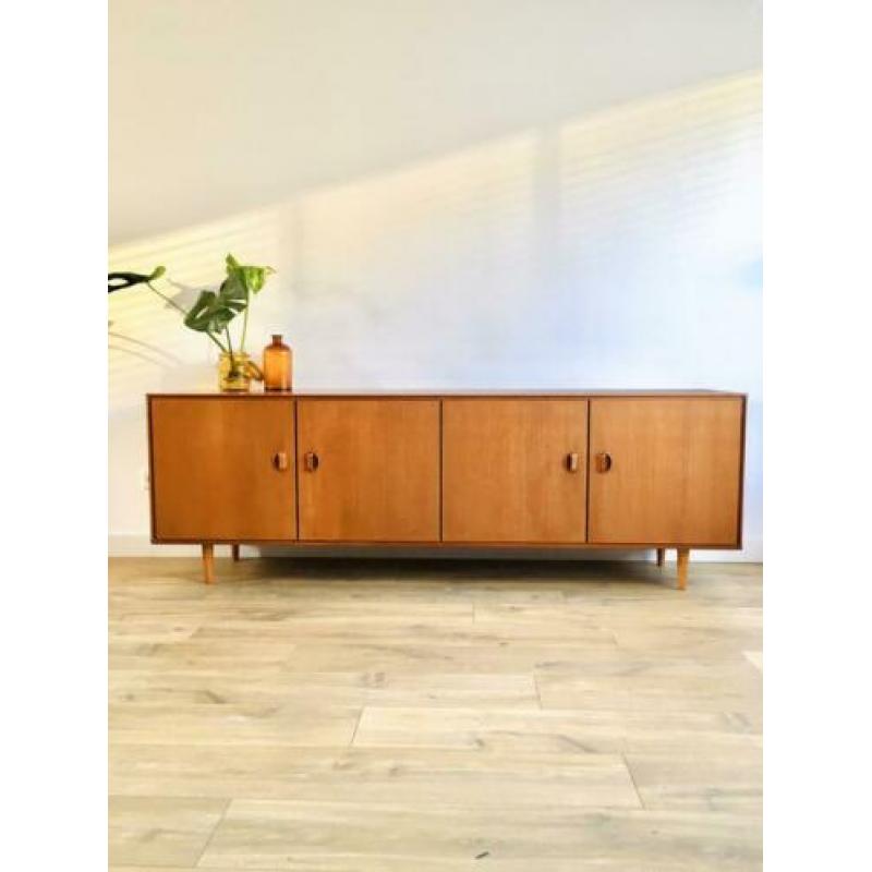 Vintage dressoir wandmeubel lowboard teak hout retro jaren