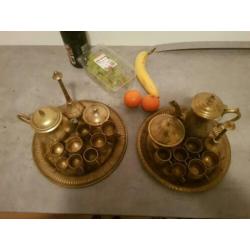 Miniatuur set geel koper