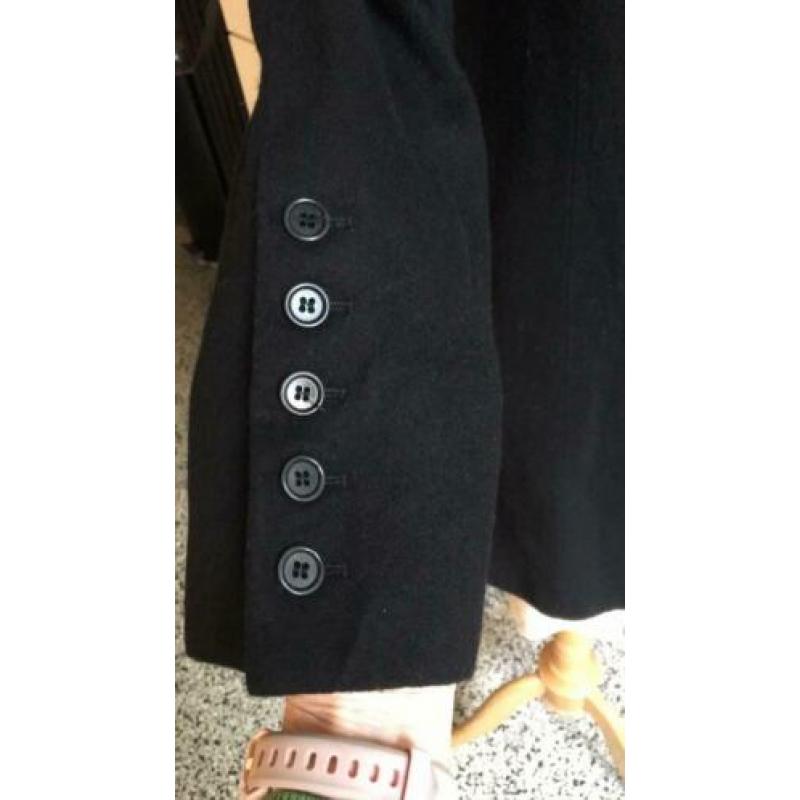 Zwart SCAPA 100% LAMSWOLLEN jas/colbert, 36 mooi model izgs