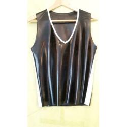 latex top heren, maat small, Wasteland, Toxic, Bitch