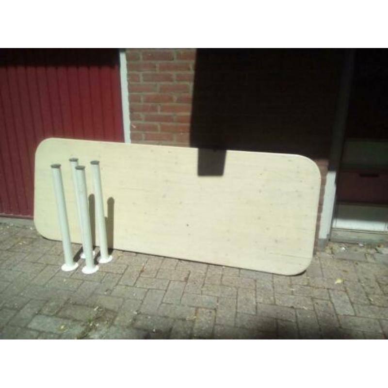 Tafelblad grenen metalen poten 200 x 77cm