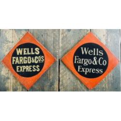 Well's Fargo Bank/reclamebordje/vintage/western/Amerika