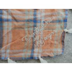 Twenty One by Mc Gregor geruite shawl sjaal zalm
