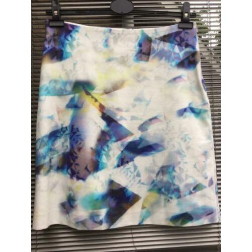 Expresso rok wit geel blauw gewerkt nieuw