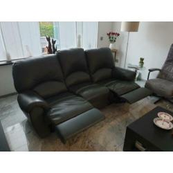 Luxe verstelbare antraciet kleur 3 zits bankstel te koop!