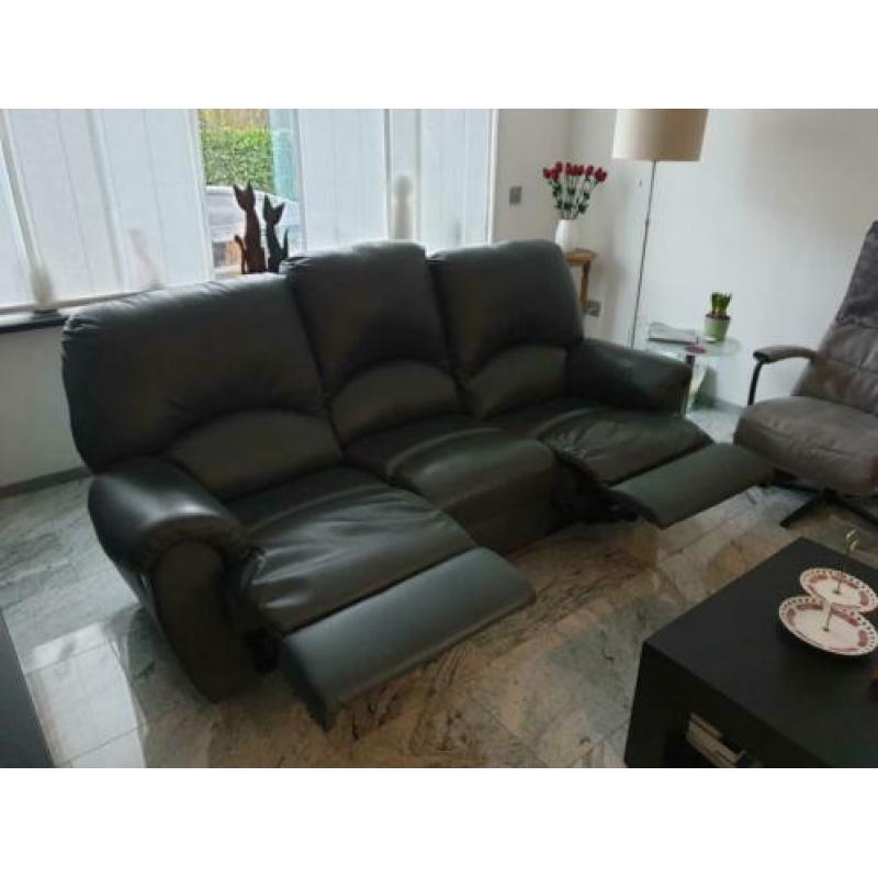 Luxe verstelbare antraciet kleur 3 zits bankstel te koop!