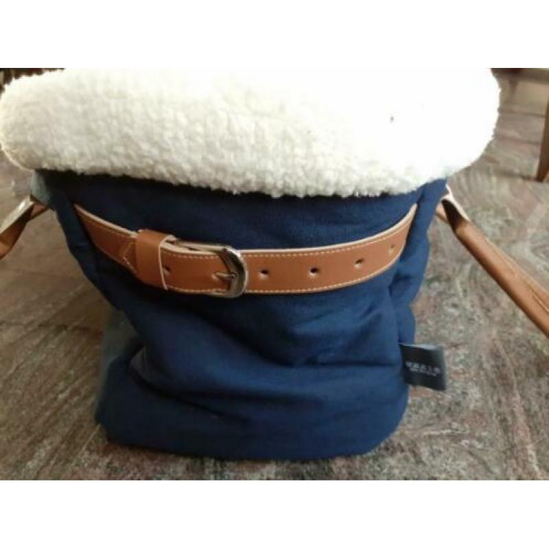 Poezen reis tas- blauw /ecru -petstyle- nieuw!!!!