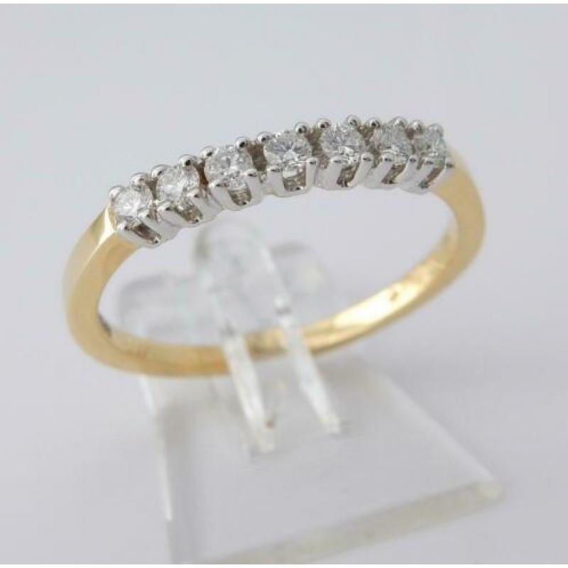 18 karaat Gouden Alliance Rij-Ring Ring 0.25 crt Diamanten