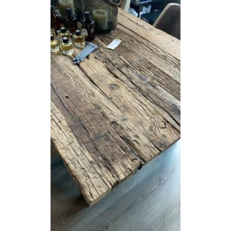 Prachtige stoere industriële set tafel tv kast salontafel