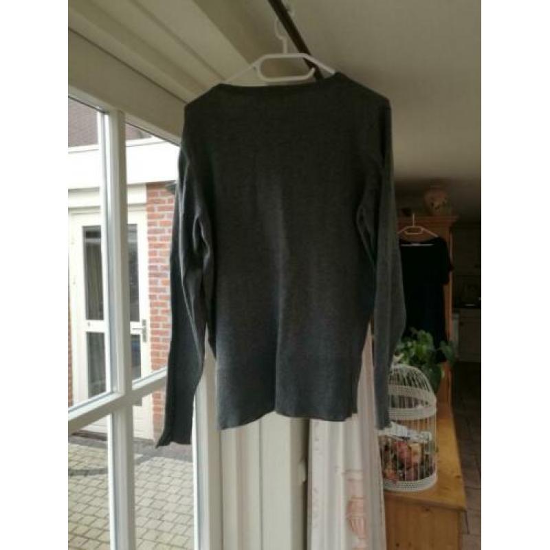 Miss Etam katoenen grijs vestje mt. XL