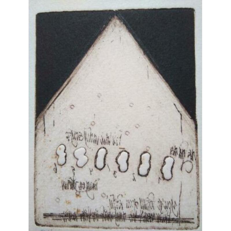 Litho relief druk Onbekende kunstenaar 1977