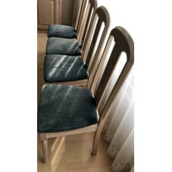 Houten stoelen, set van 4
