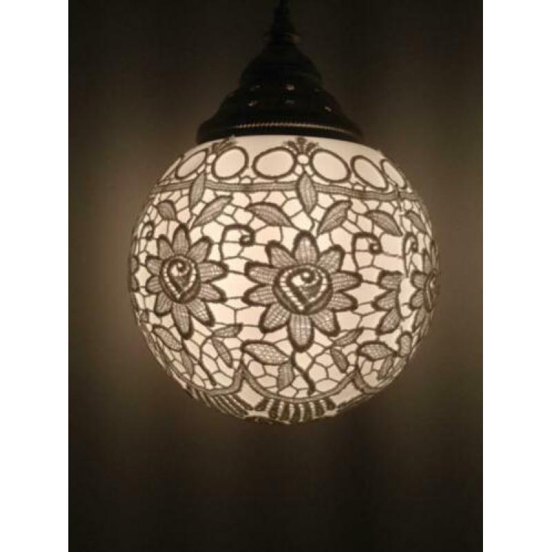 Verschillende lampen hanglamp kant XXL nieuw! glaslamp
