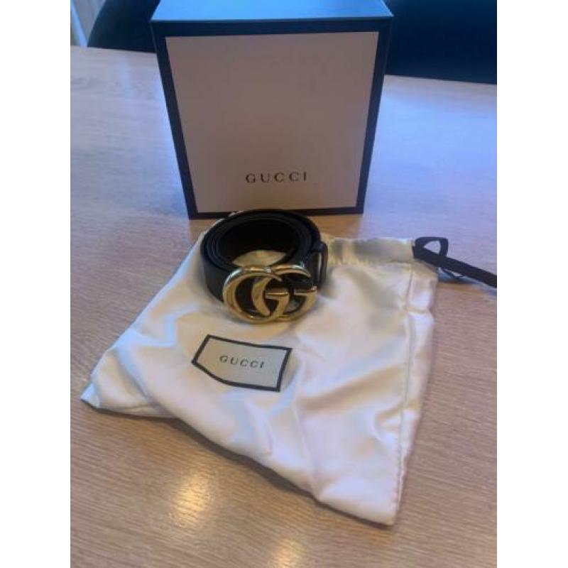 Zwarte leren ECHTE !! Gucci riem. Zo goed als nieuw.