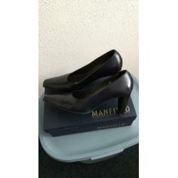 Prachtige donkerblauwe leren pumps MANFIELD maat 38