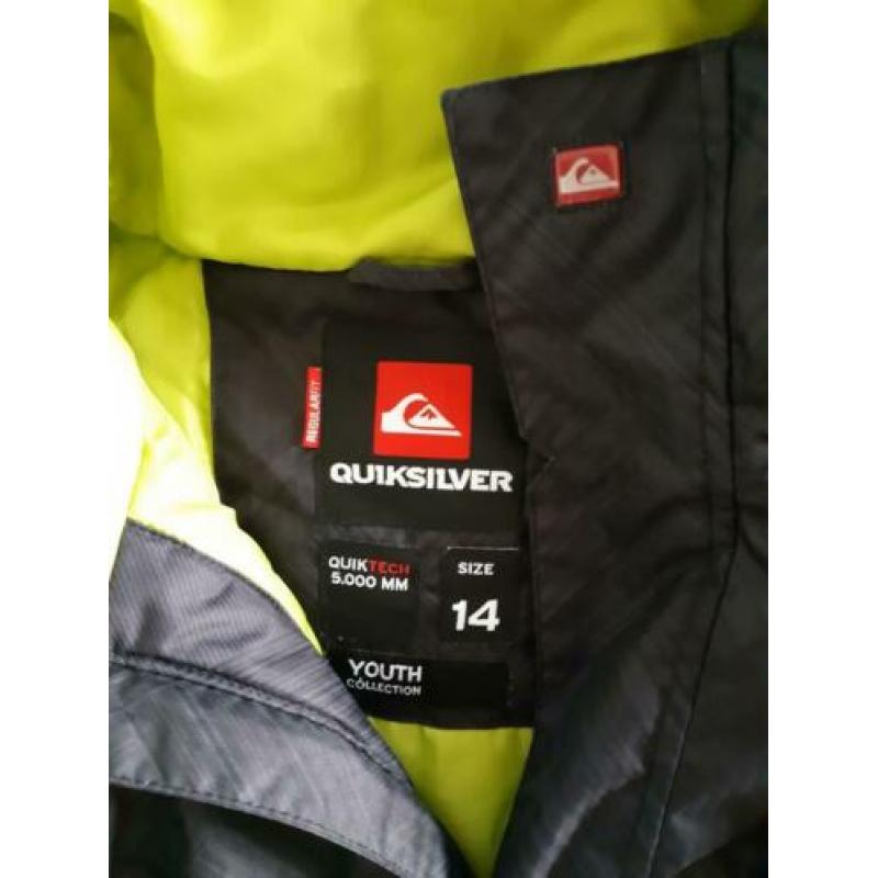 Zwarte ski jas Quicksilver maat 14 jaar