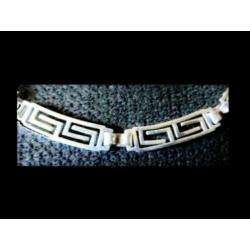 Zilveren Collier Bijzonder Modernistische Design!