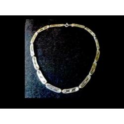 Zilveren Collier Bijzonder Modernistische Design!