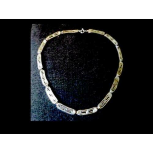 Zilveren Collier Bijzonder Modernistische Design!
