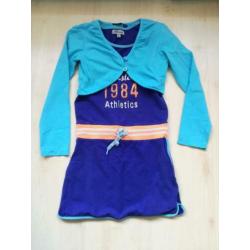 Mexx aqua blauw bolero vestje mt 134 140