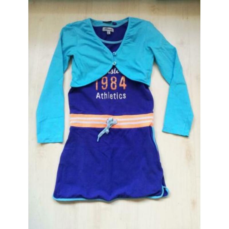 Mexx aqua blauw bolero vestje mt 134 140