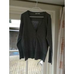Miss Etam katoenen grijs vestje mt. XL
