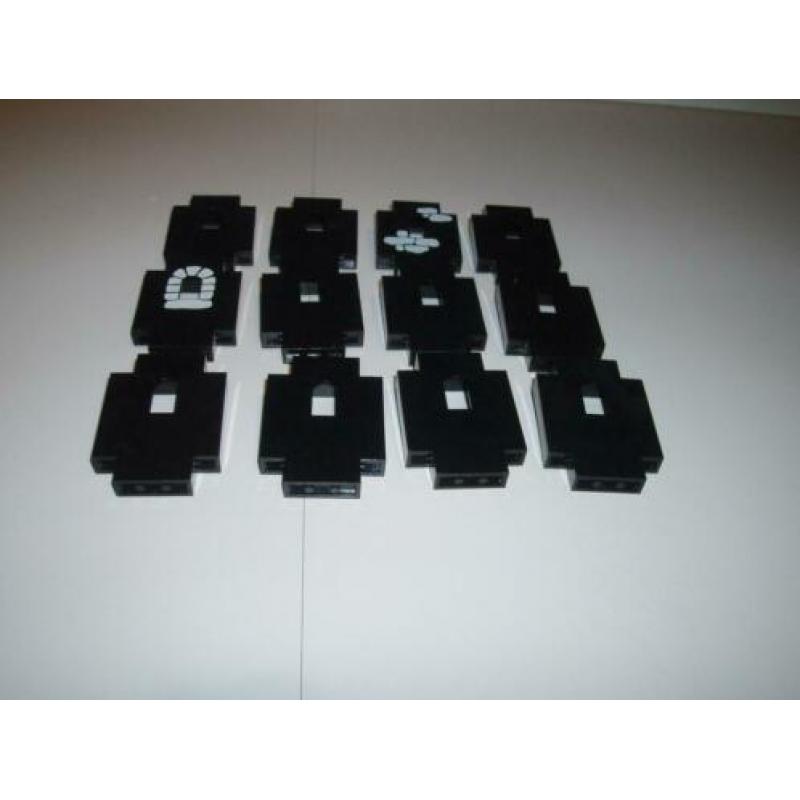 12 Lego Rots/Muur/Deur/Raam (17) ZWART in perfecte staat!!