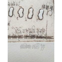 Litho relief druk Onbekende kunstenaar 1977
