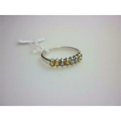 Ring wit goud met edelstenen / Z6294