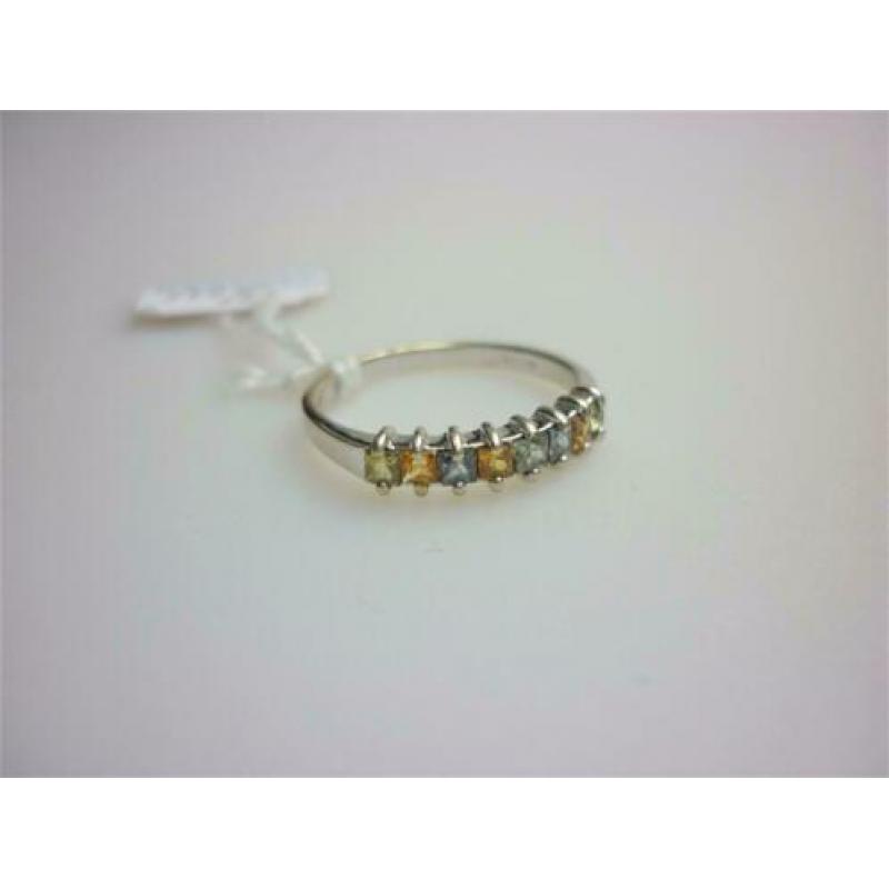 Ring wit goud met edelstenen / Z6294