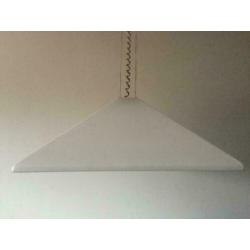 Vintage XL Harco Loor pyramide hanglamp wit perspex 80s