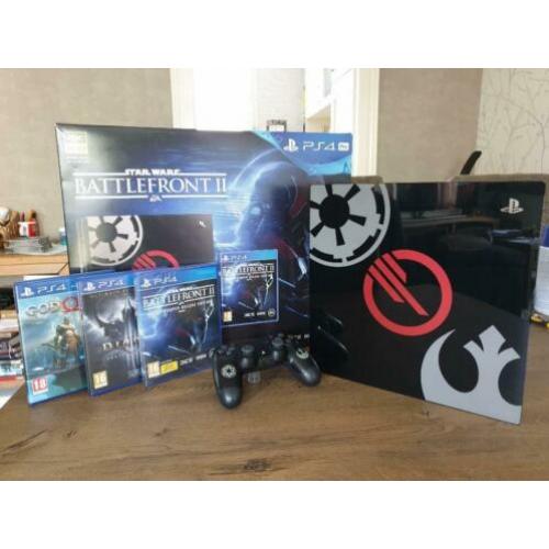 PlayStation 4 Pro 1TB 4K Star Wars edition met 3 games