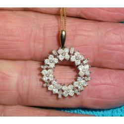 Prachtige gouden diamanten hanger incl. gouden ketting