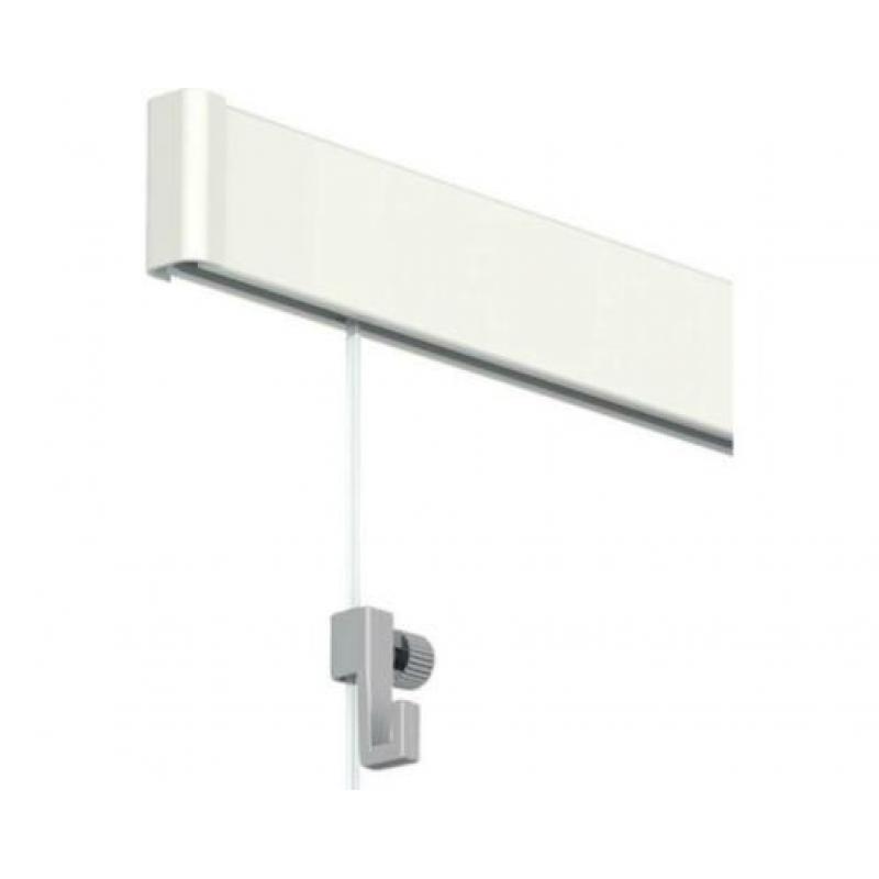 Click Rail Set schilderij ophangsysteem compleet 2 meter wit