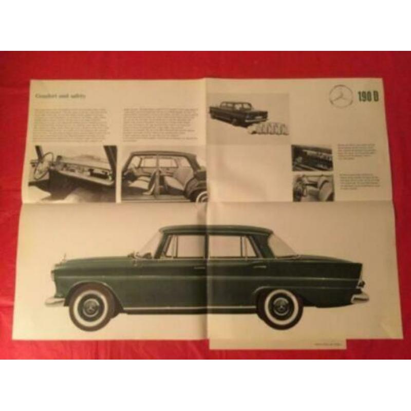 1962 Mercedes 190D Brochure USA