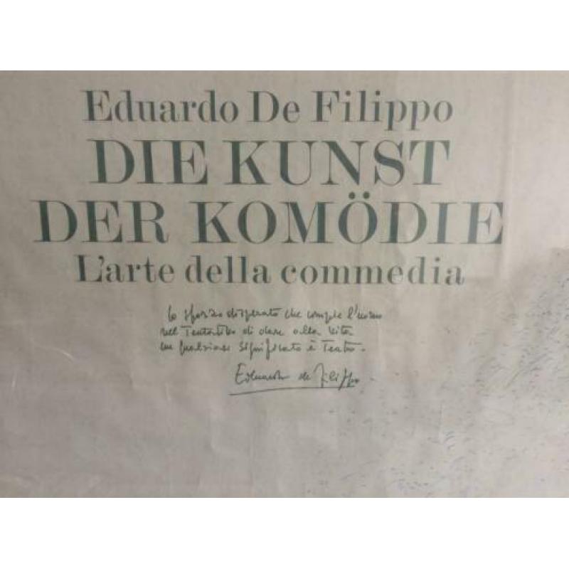 Vintage originele XL theaterposter Eduardo de Philippo 80s