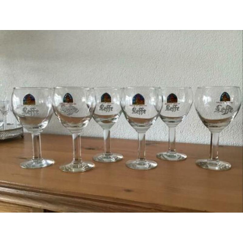 6 Leffe trappistenbierglazen