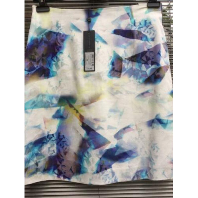 Expresso rok wit geel blauw gewerkt nieuw