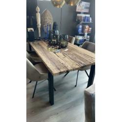 Prachtige stoere industriële set tafel tv kast salontafel