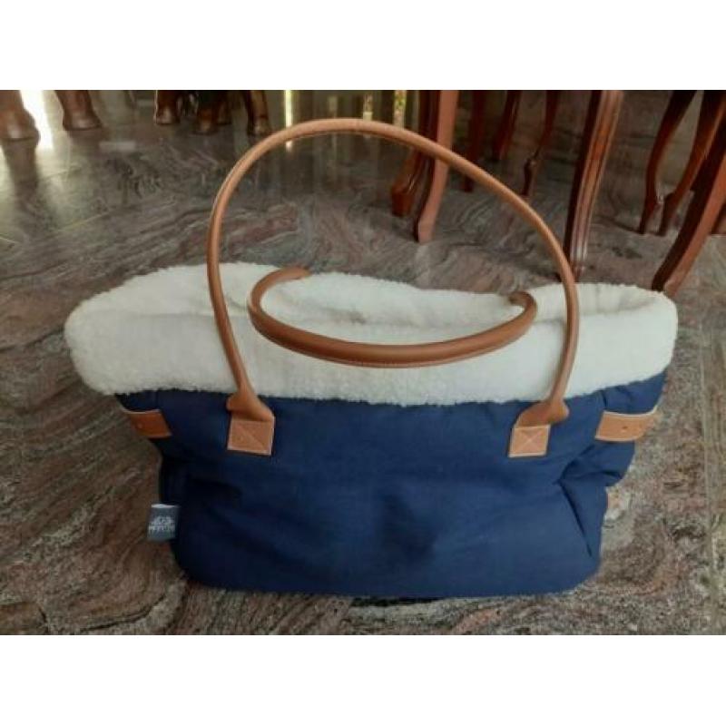 Poezen reis tas- blauw /ecru -petstyle- nieuw!!!!