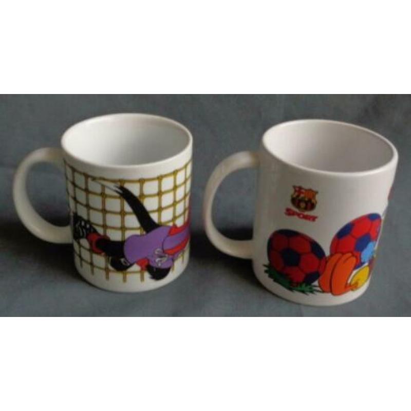 LOONEY TUNES BARCELONA FOOTBALL CLUB 2x mok beker kop H9xO7.