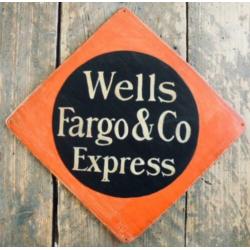 Well's Fargo Bank/reclamebordje/vintage/western/Amerika