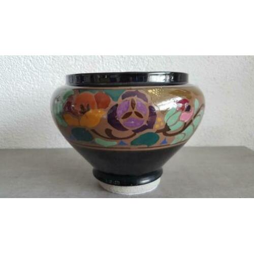 Gouda Holland pot bloempot plateel aardewerk